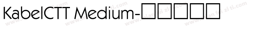 KabelCTT Medium字体转换
